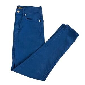 Polo Ralph Lauren Royal Blue Skinny Jeans Red Pony Logo Womens 27R High Rise